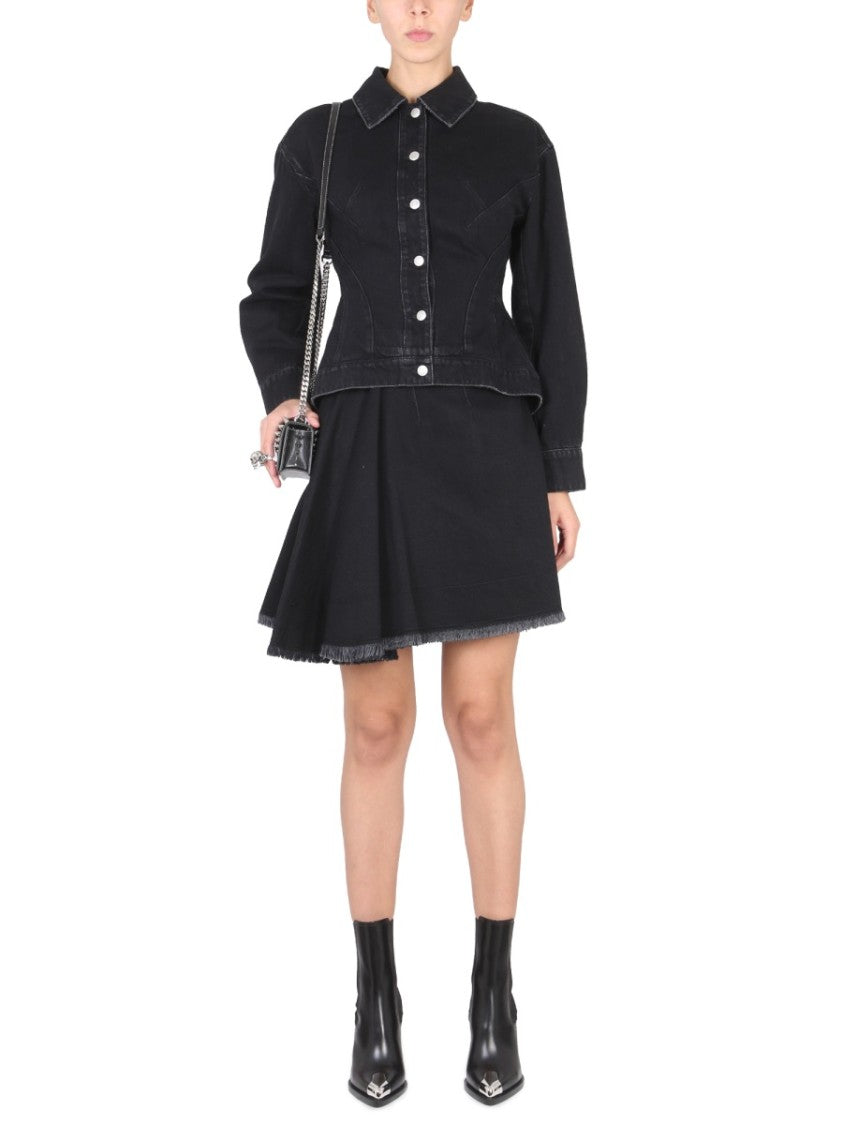 Alexander Mcqueen Asymmetrical Hem Mini Skirt