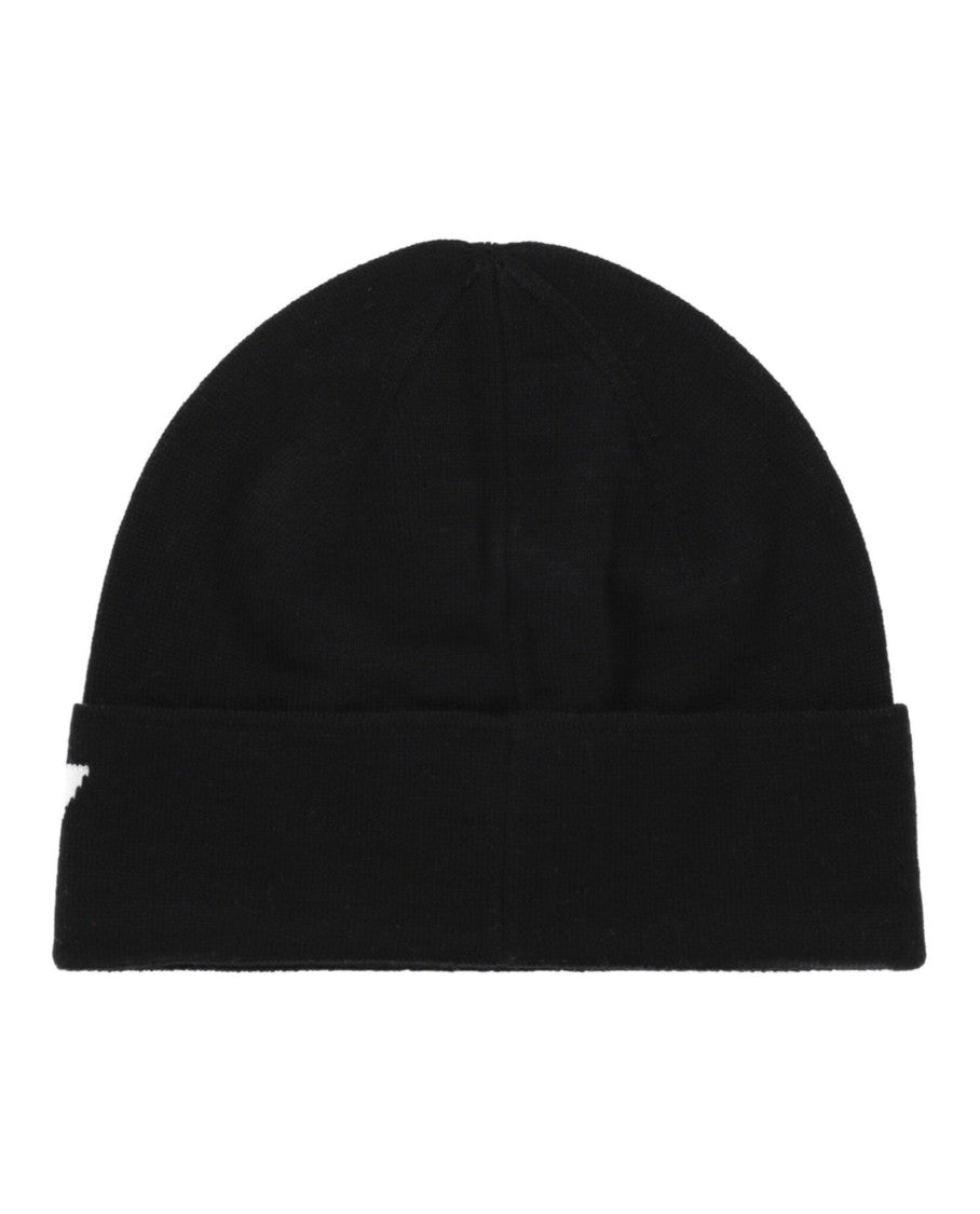 Givenchy Wool Beanie With Turn-Up Brim And Contrast Logo