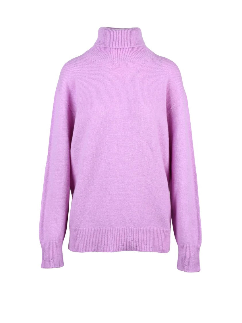 Amaranto Oversized Turtleneck Sweater With High Ribbed Neck And Luxurious Finish