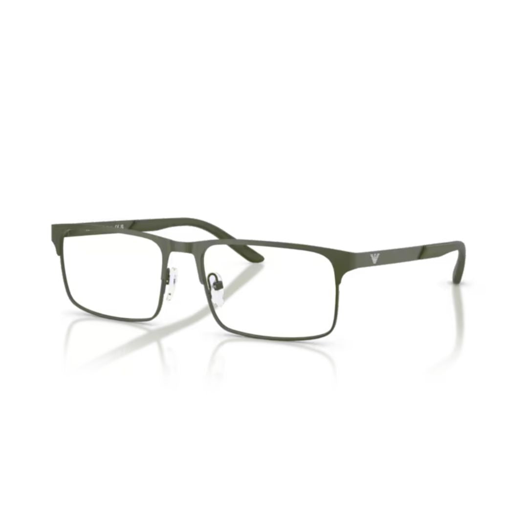 Emporio Armani 0Ea1170 Rectangular Matte Metal Eyeglasses With Adjustable Nose Pads