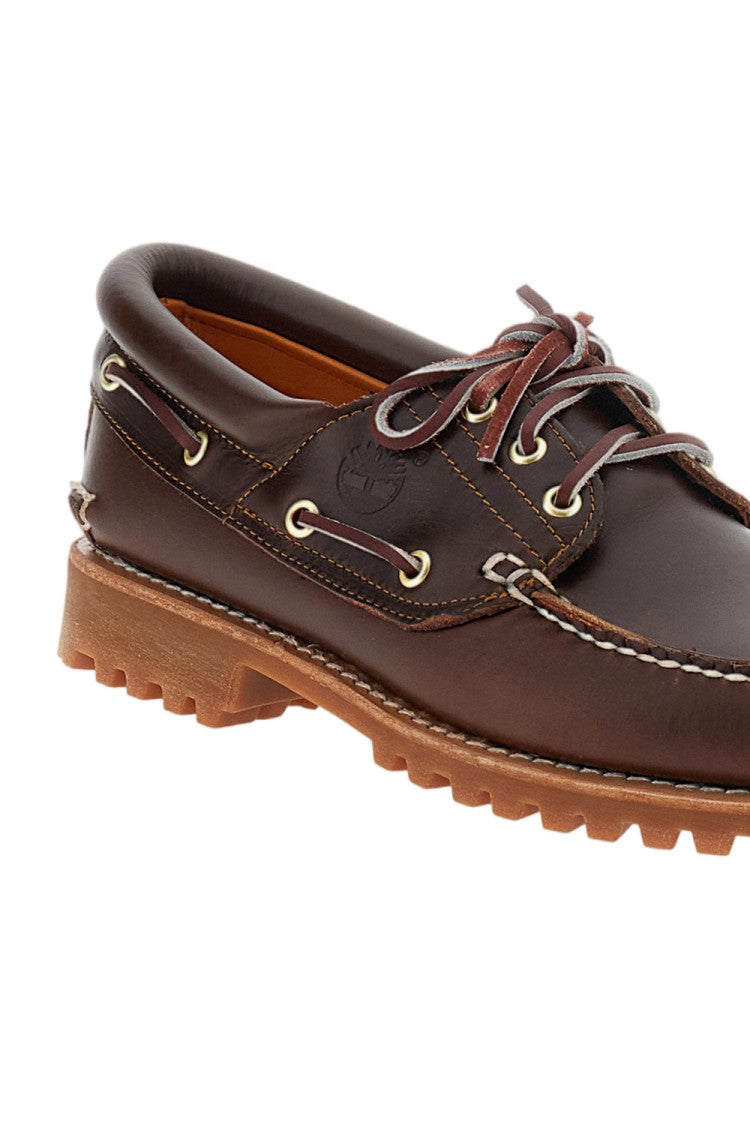Timberland Brown Authentic Boat Leather Shoes