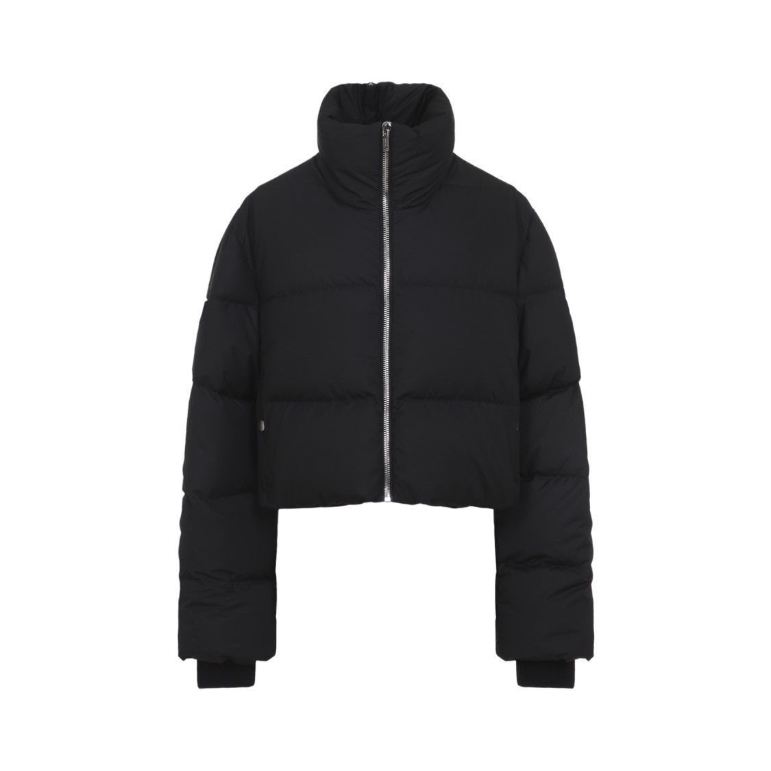 Moncler X Rick Owens Oversized Cropped Down-Filled Jacket With High Turtle-Neck And Rib Knit Cuffs