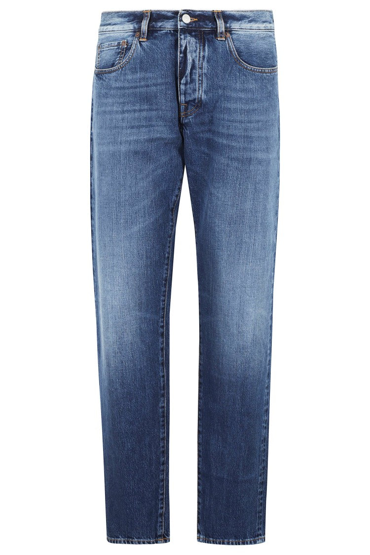 Fortela Blue John Japanese Selvedge Five-Pocket Cotton Jeans