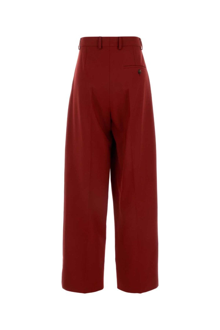 Stella Mccartney Tiziano Red Wool Ruby Wide-Leg Pant
