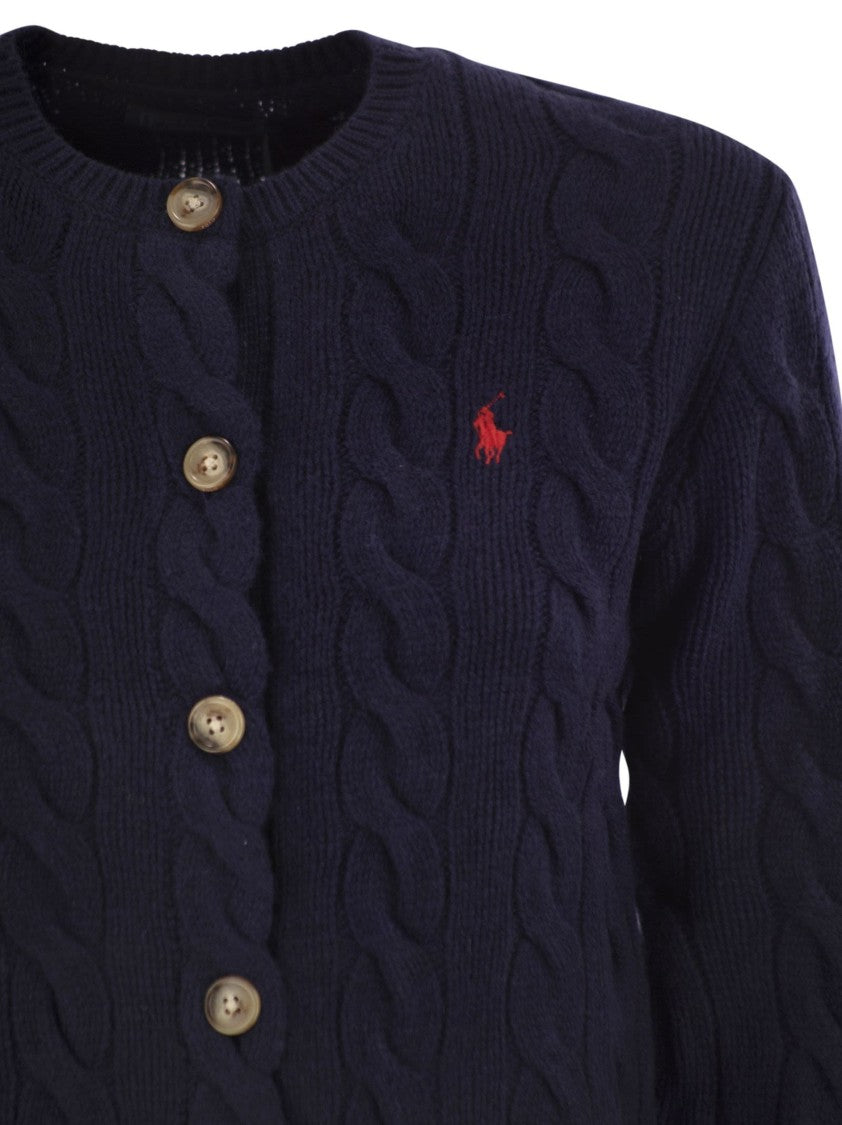 Polo Ralph Lauren Wool And Cashmere Cable Knit Cardigan