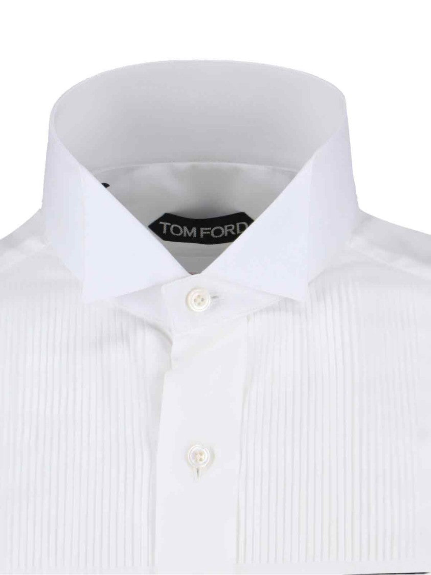 Tom Ford Tailored White Shirt With Structured Collar