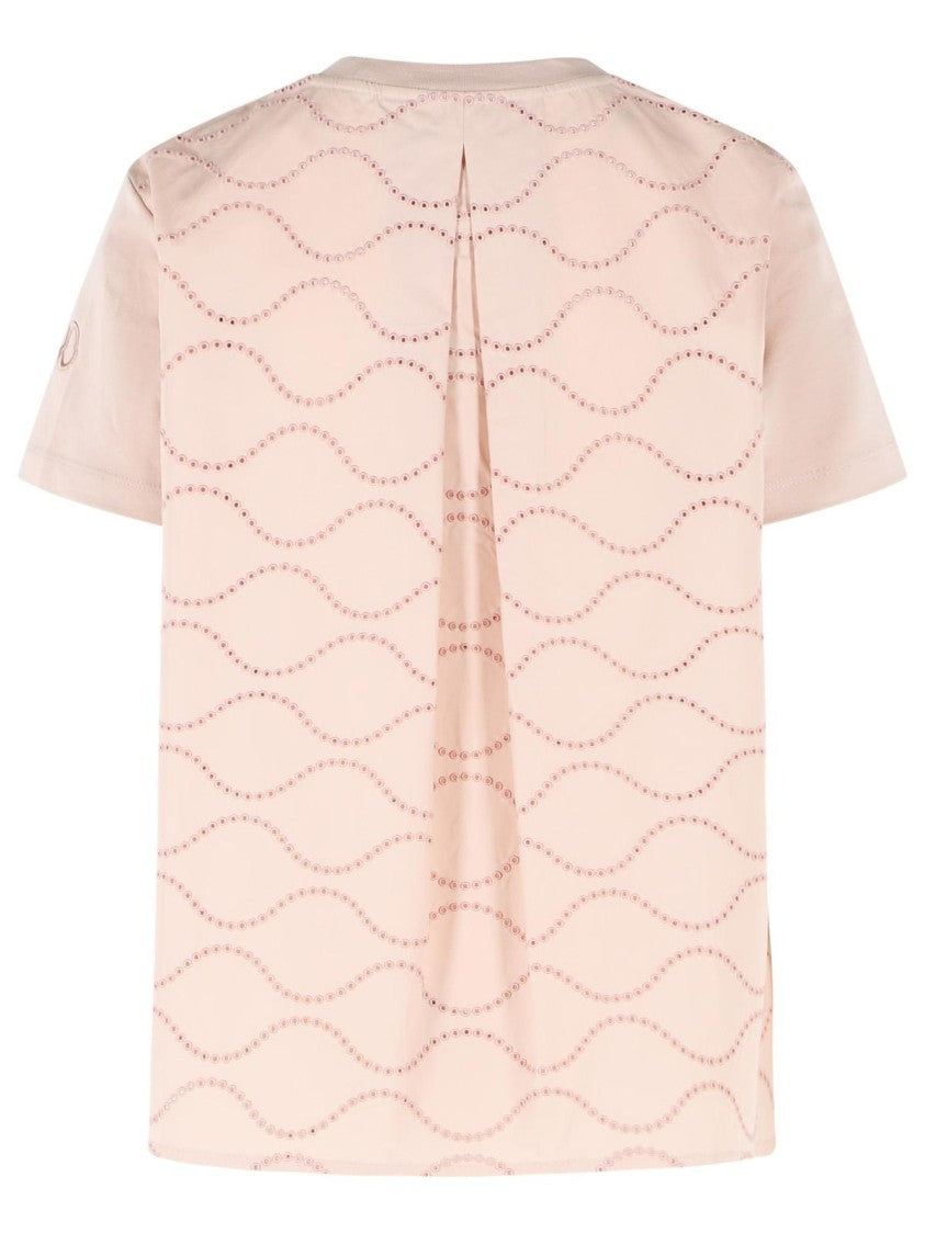 Moncler Pink Cotton T-Shirt
