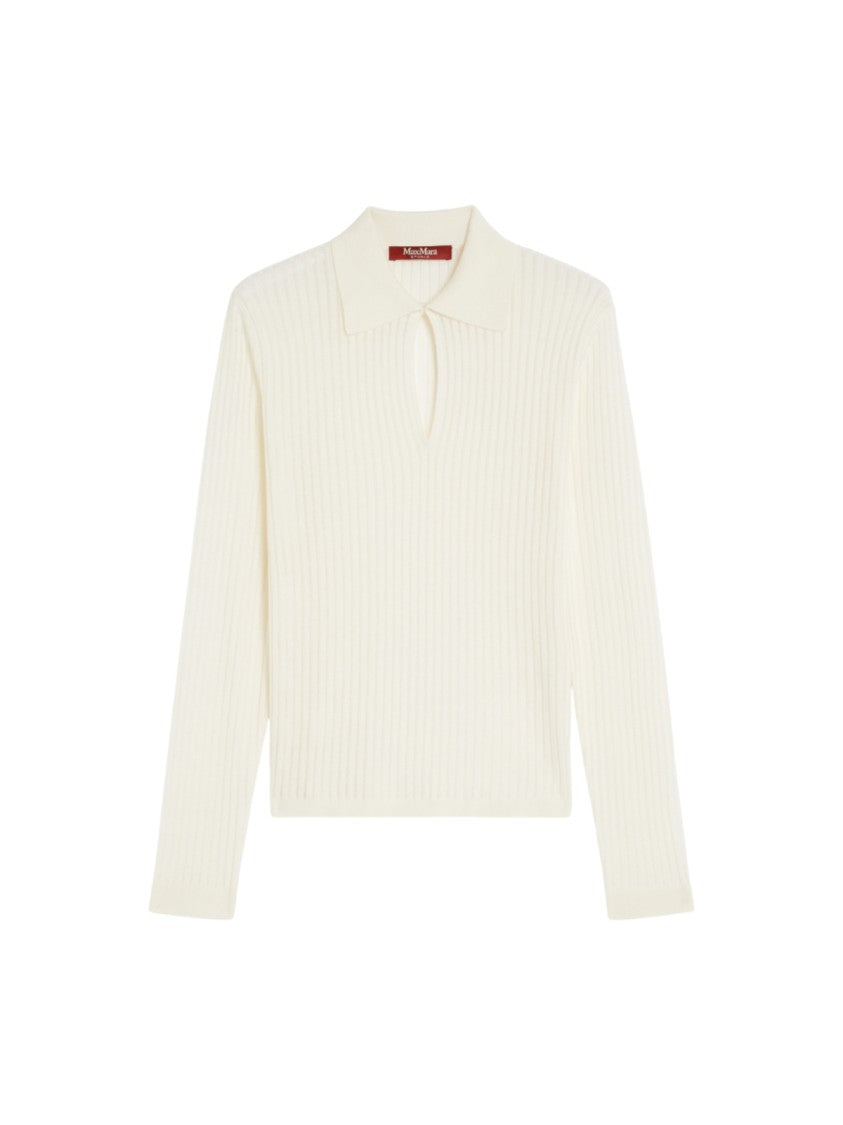 Max Mara Fitted Wool And Silk Knit Top