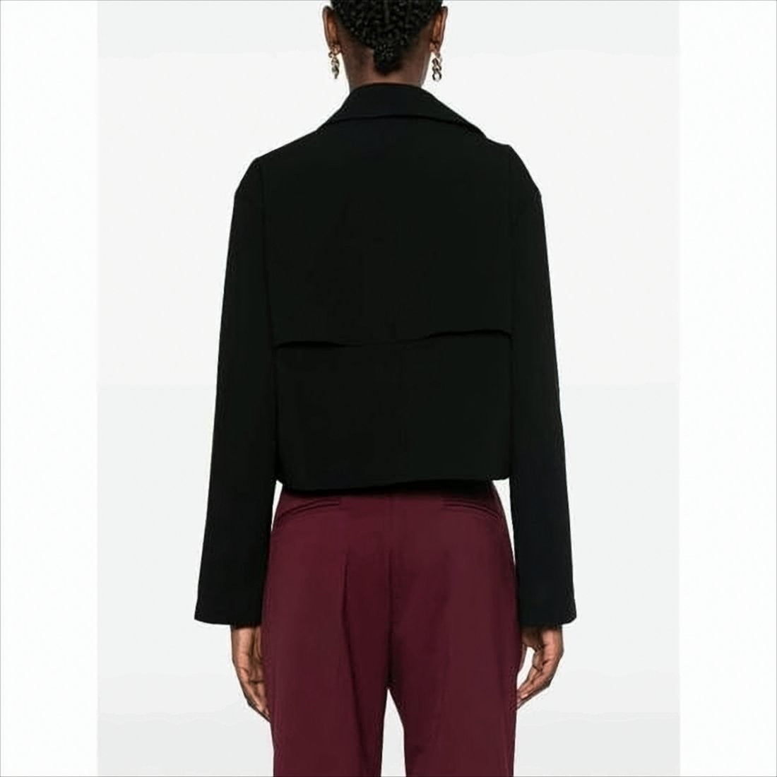 Theory Cropped Double-Breasted Jacket With Wide Lapel And Structured Fit