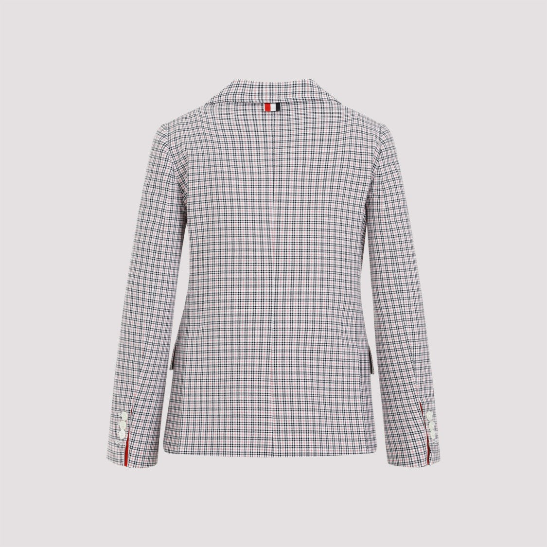 Thom Browne Small Check White Cotton Jacket