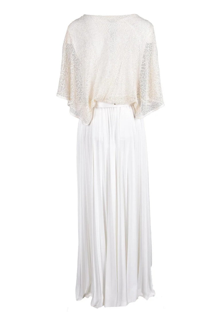 Access Fashion Pleated Maxi Dress - White