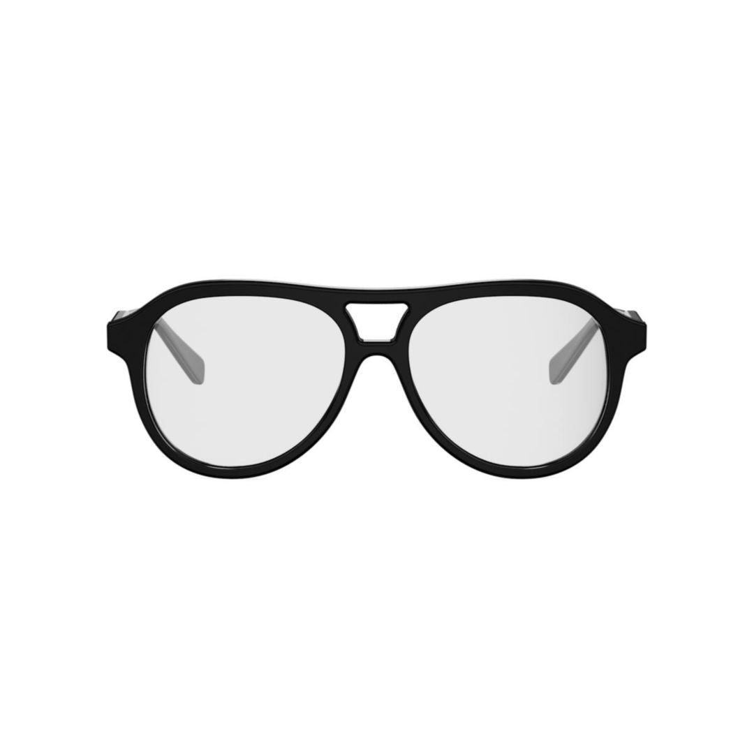 Celine Double-Bridge Black Frame Aviator Sunglasses