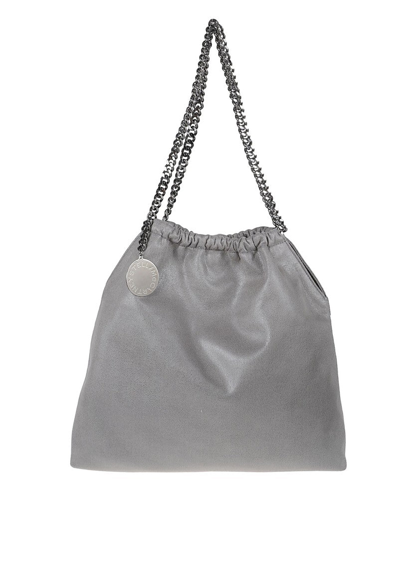 Stella Mccartney Medium Grey Falabella Shoulder Bag With Ruthenium Chains