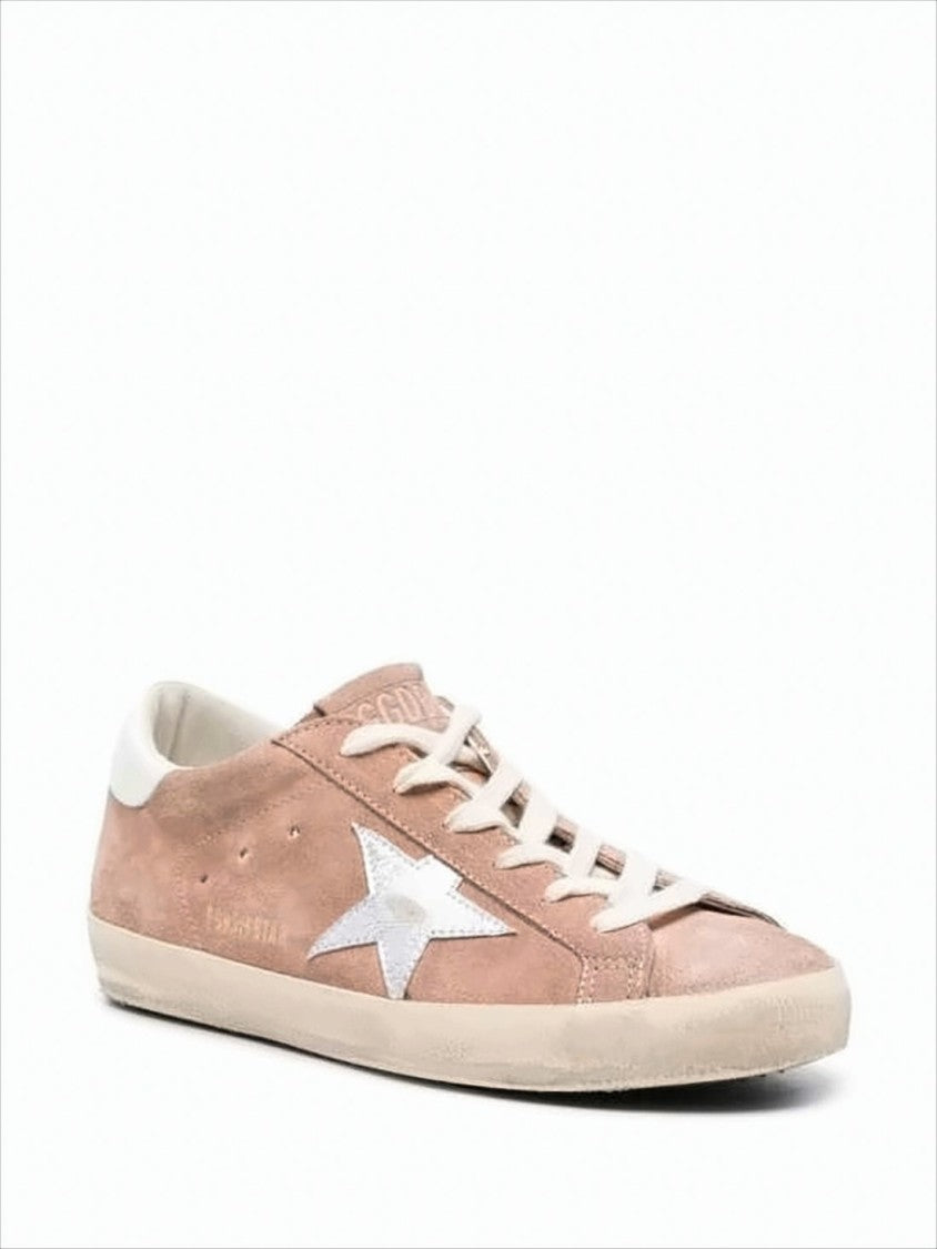 Golden Goose Vintage Suede Low-Top Sneakers With Distressed Sole