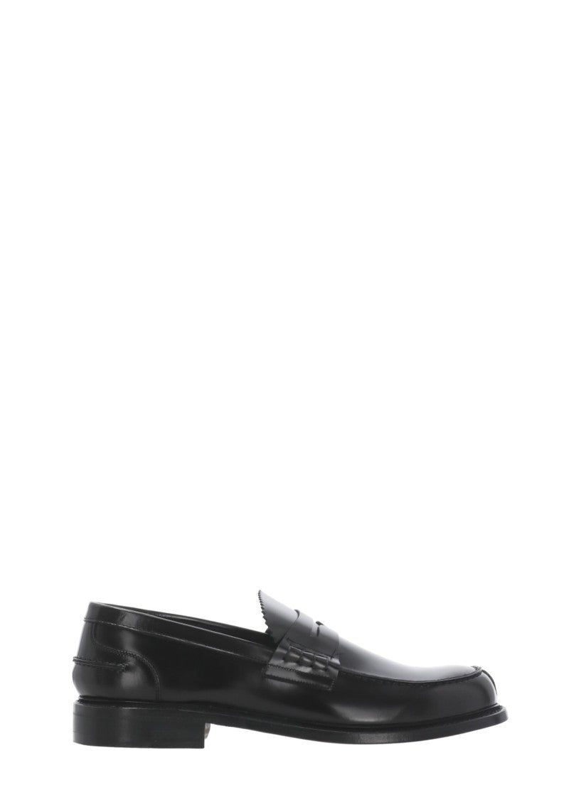 Berwick 1707 Black Polished Leather Mask Loafers