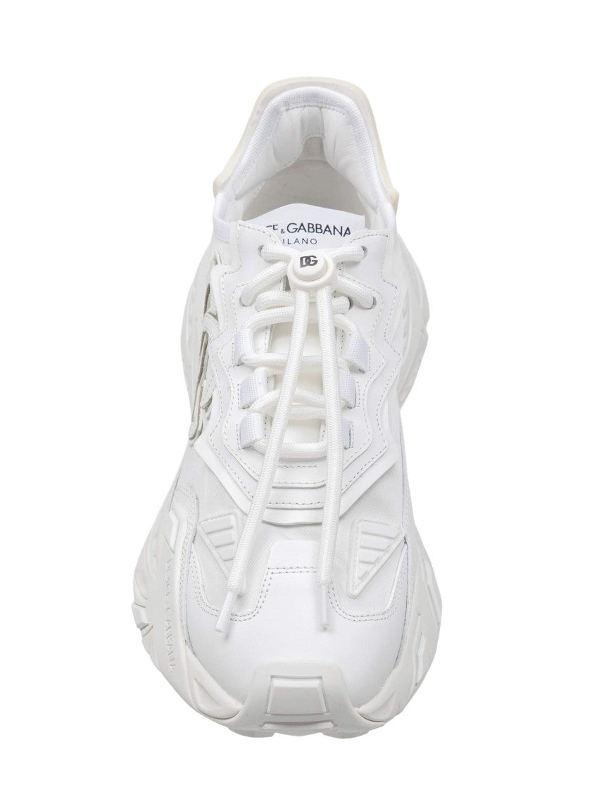 Dolce & Gabbana Day Faster Sneaker In White Fabric