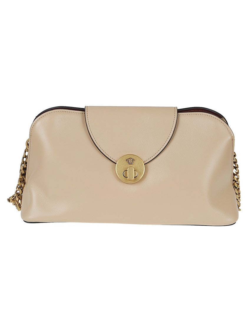 Versace Nappa Leather Chain Convertible Clutch