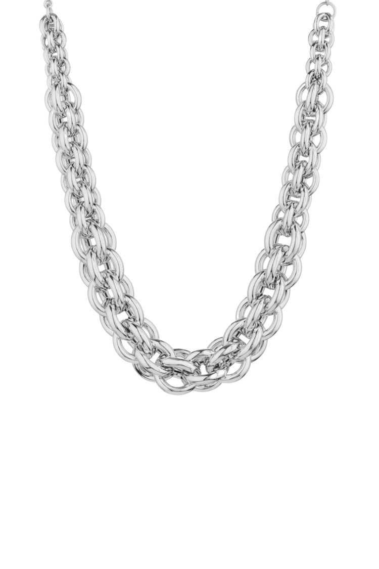 Federica Tosi Silver Christy 925 Silver Plated Bronze Metal Necklace