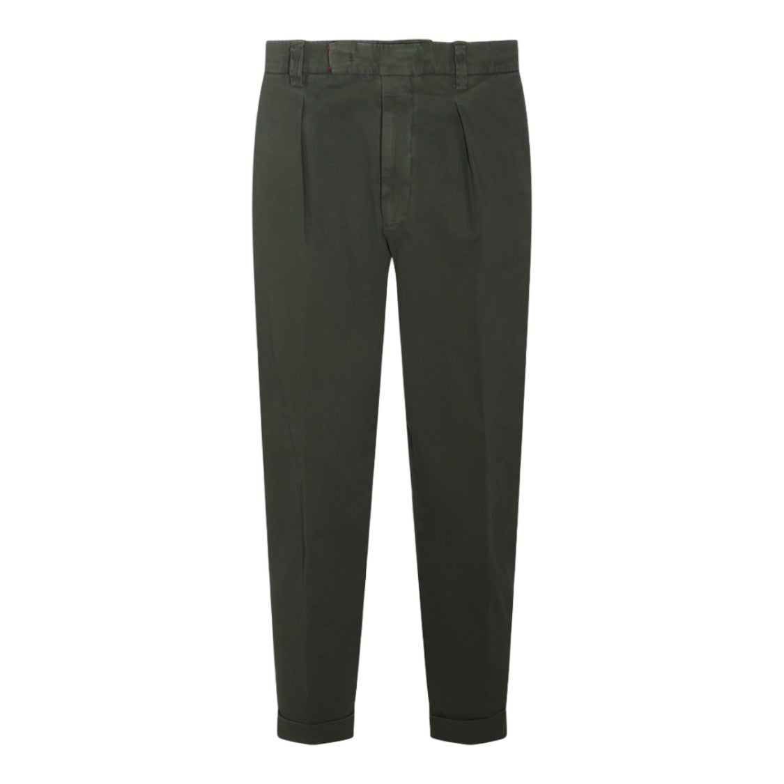 Berwich Green Pleated Cuffed Chino Trousers