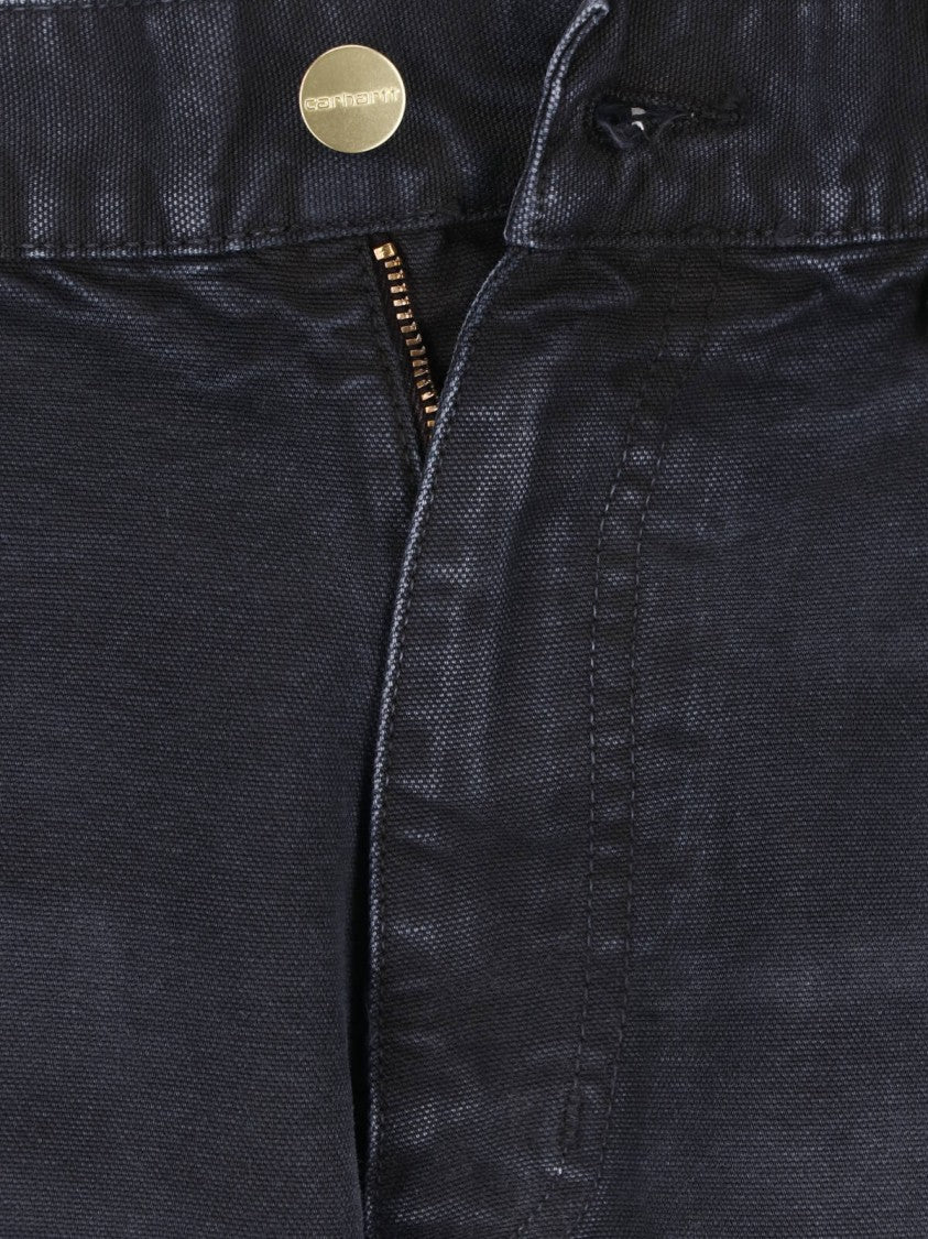 Carhartt Wip Black Og Double Knee Organic Cotton Denim Wide-Leg Pants
