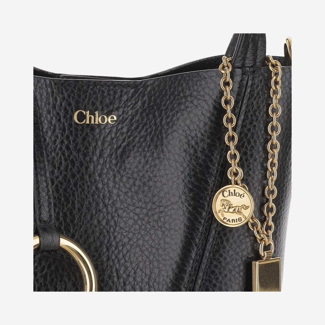 Chloé Spin Garnet Leather Small Tote Bag