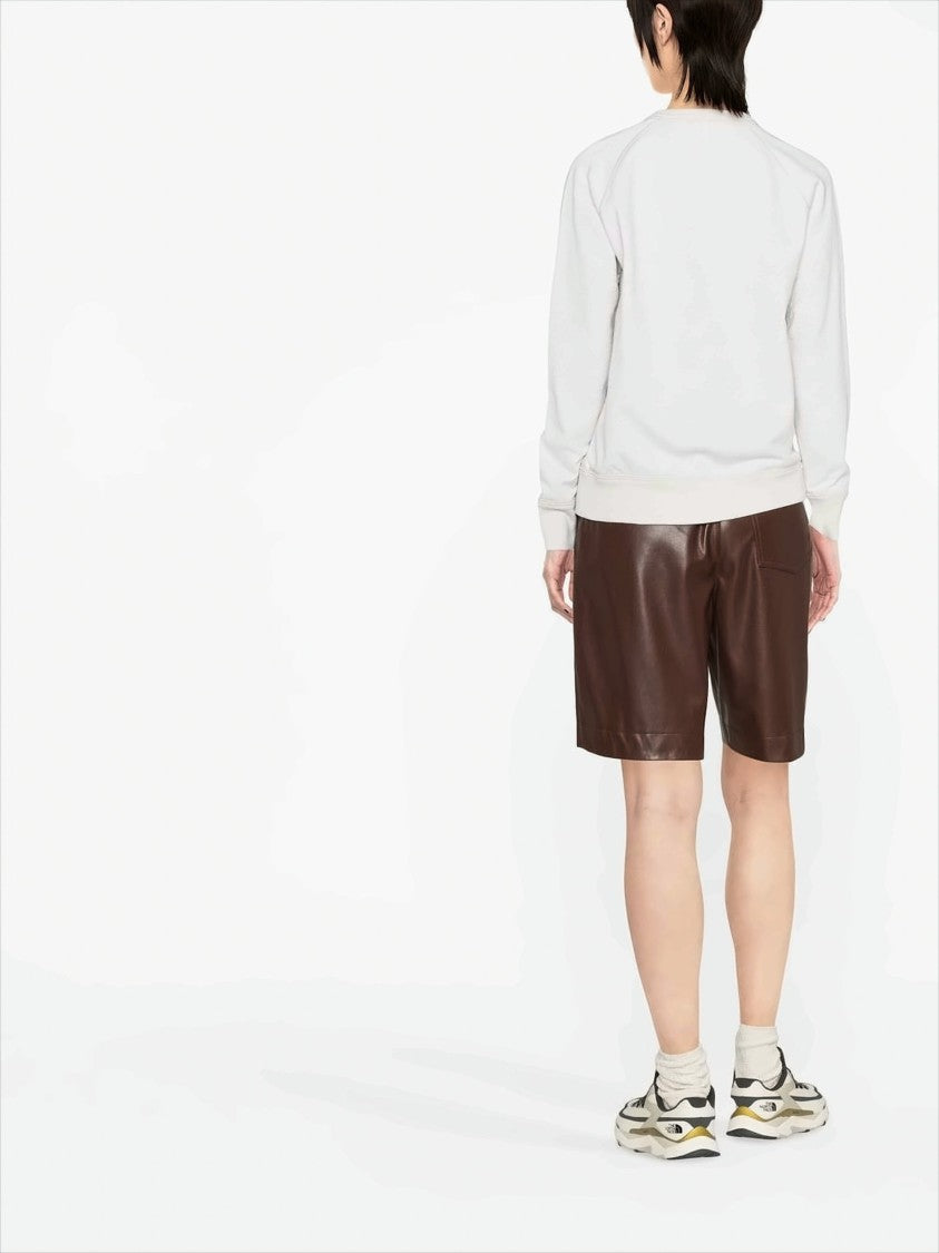 Isabel Marant Étoile Minimalist White Sweatshirt With Embroidered Logo