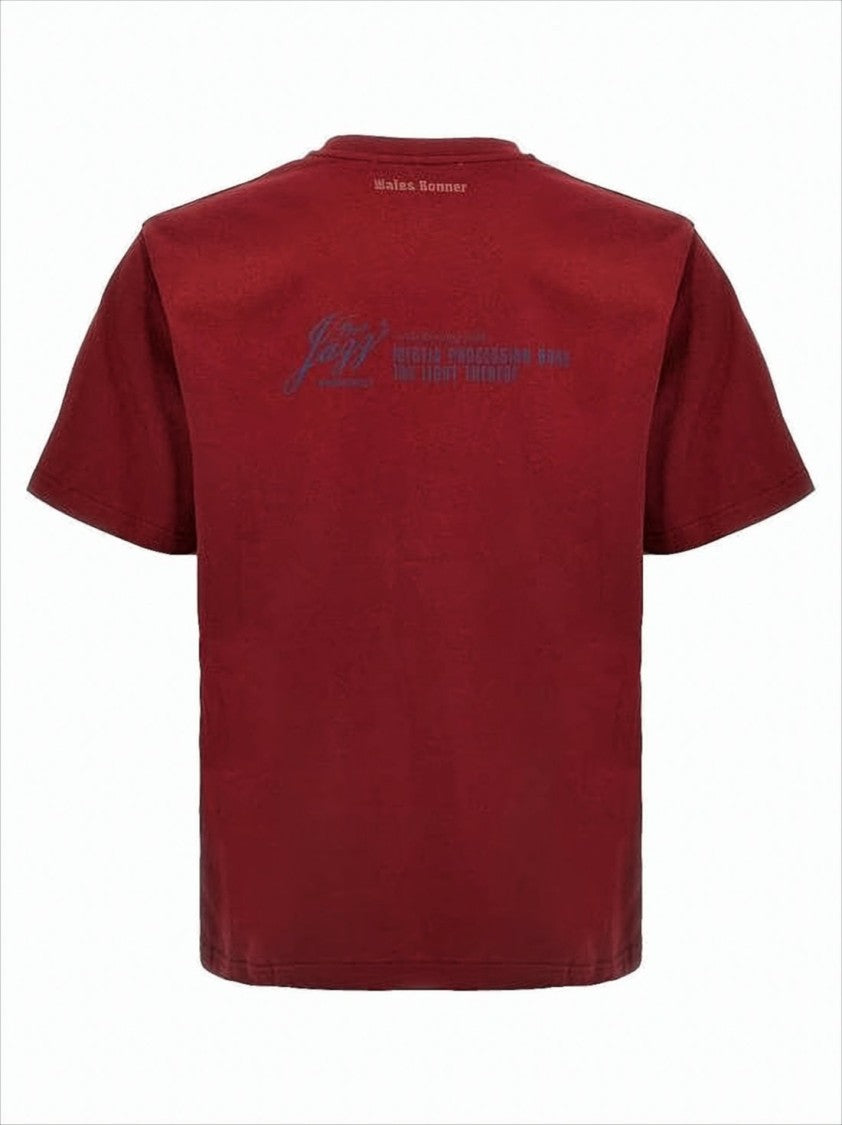 Wales Bonner Cropped Short-Sleeve T-Shirt With Bold Arched Print