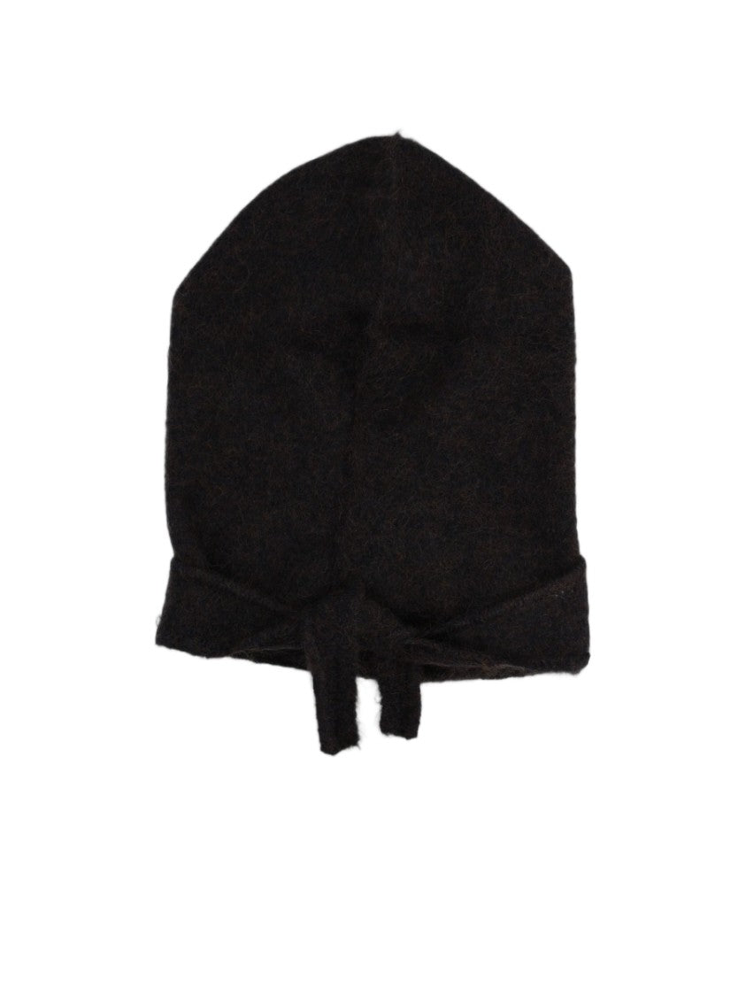 Ganni Fold-Over Brim Wool-Mohair Blend Hat