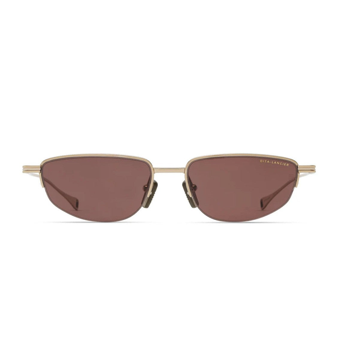 Dita Lancier Gold Lsa 131 Titanium Oval Sunglasses