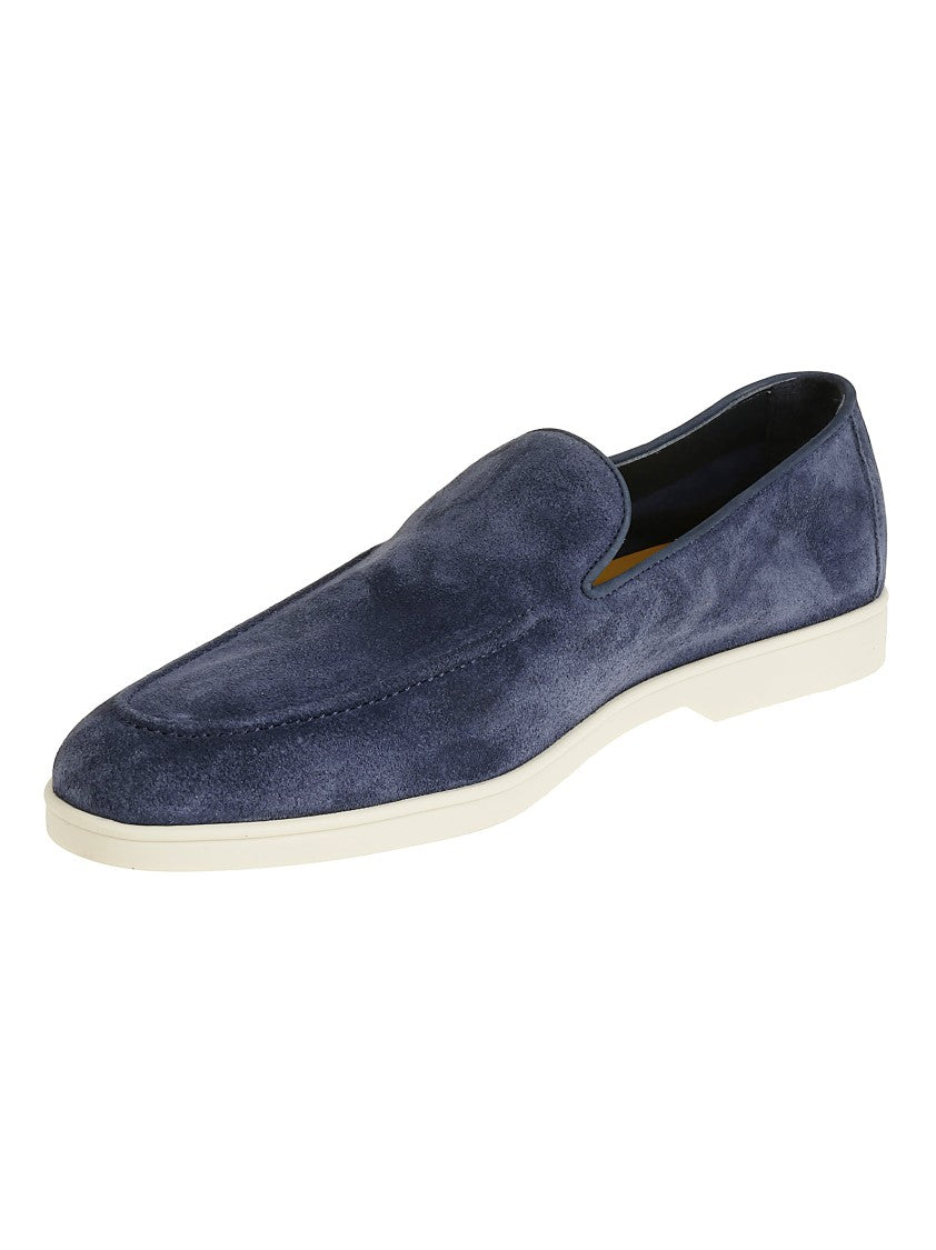 Doucal's Adler Loafer In Storm Vision Suede