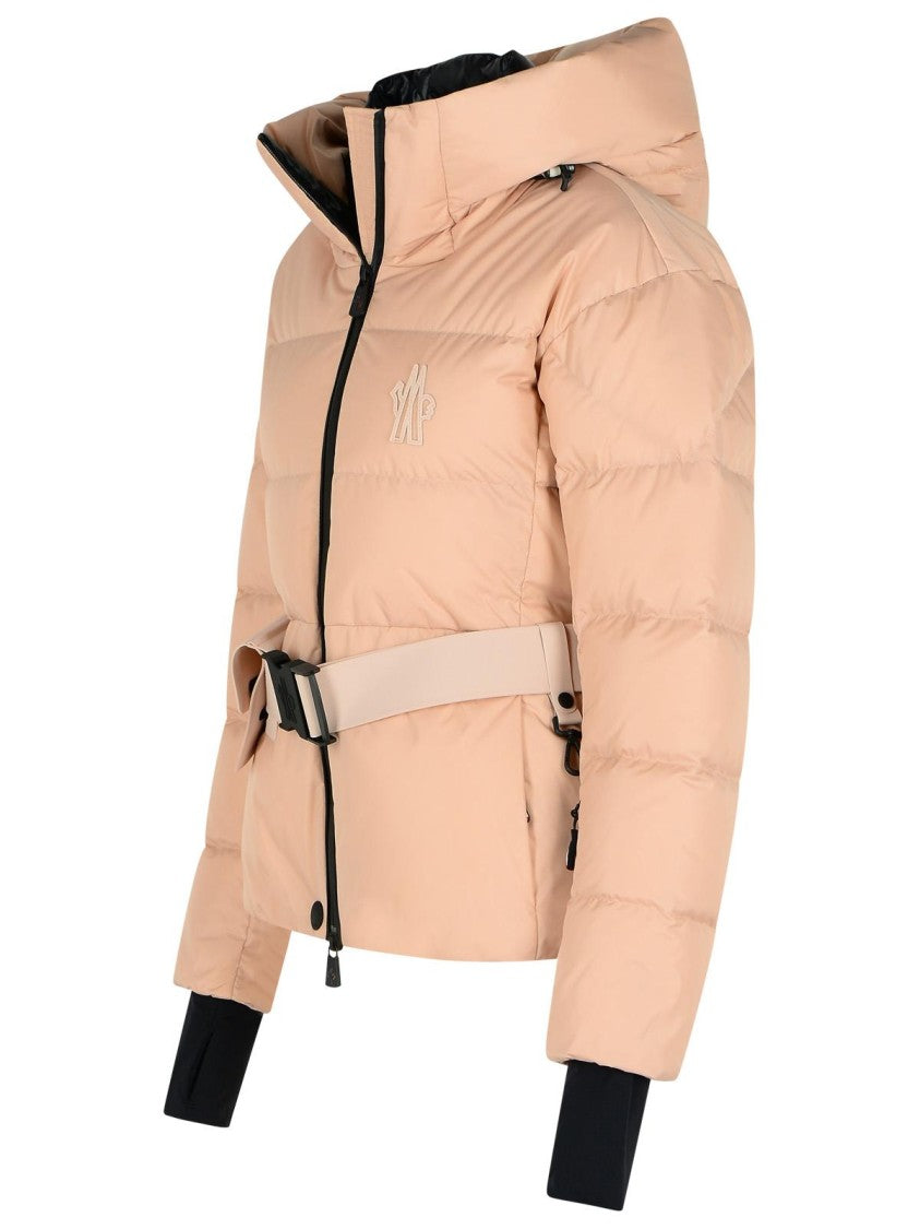 Moncler Grenoble 'Bouquetin' Pink Polyamide Hooded Ski Down Jacket