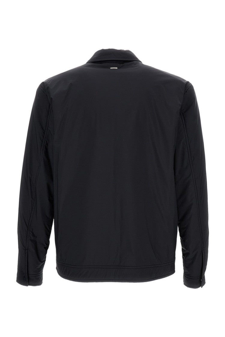 Herno Boxy-Cut Lightweight Overshirt Jacket With Structured Pockets