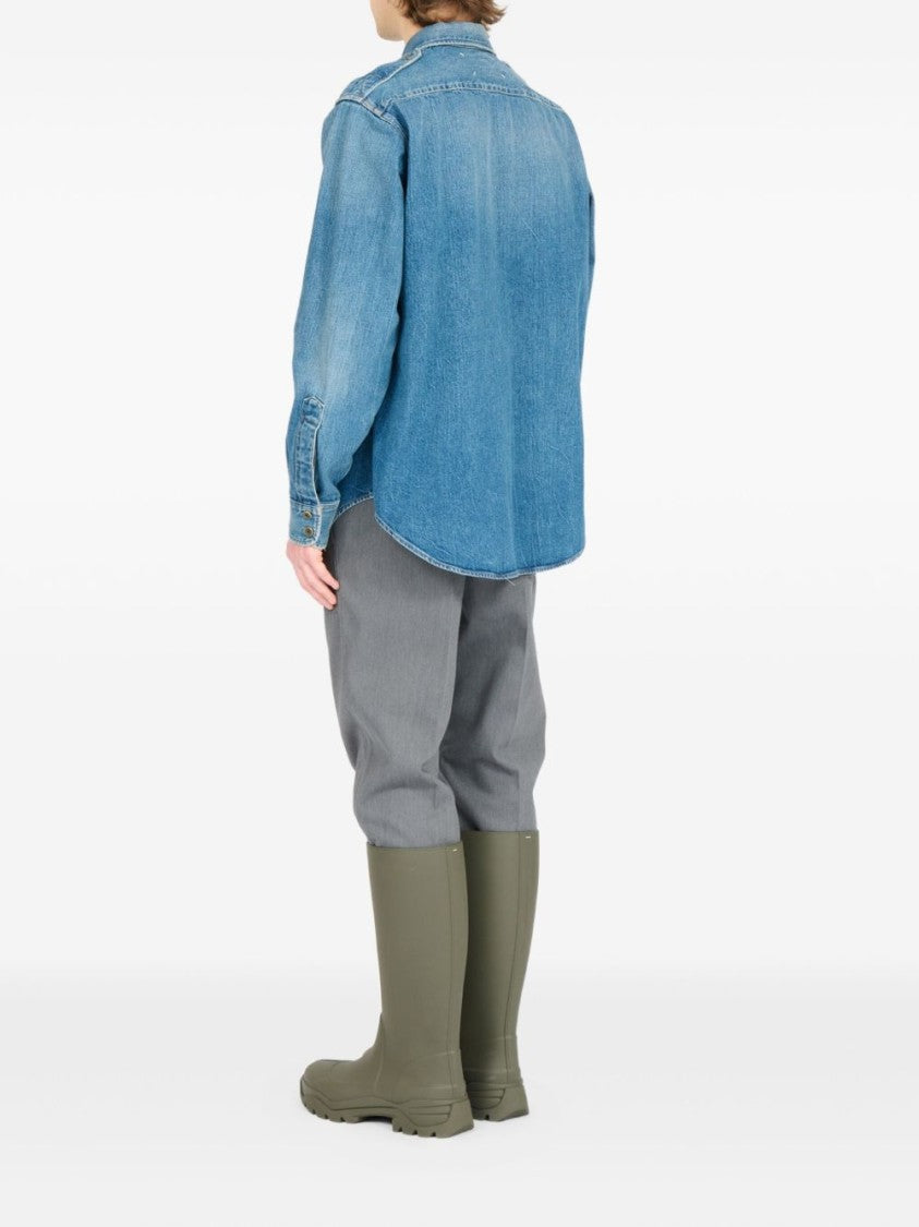 Maison Margiela Denim Shirt With Button-Down Front And Chest Pockets