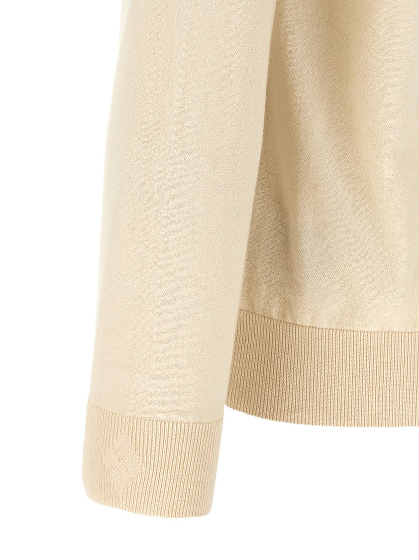 Ballantyne Cashmere And Cotton Blend Argyle Sweater With Ribbed Hem