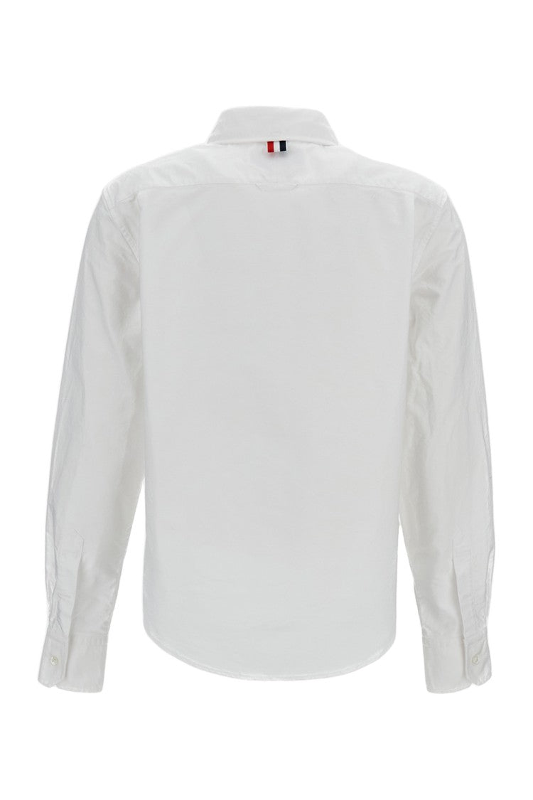 Thom Browne Hector Trophy Embroidered Shirt In Pencil Stitch
