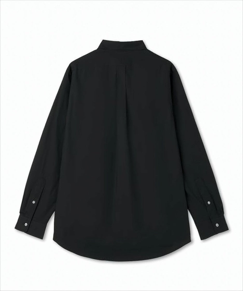 Polo Ralph Lauren Long-Sleeve Black Tailored Shirt With Button-Down Collar