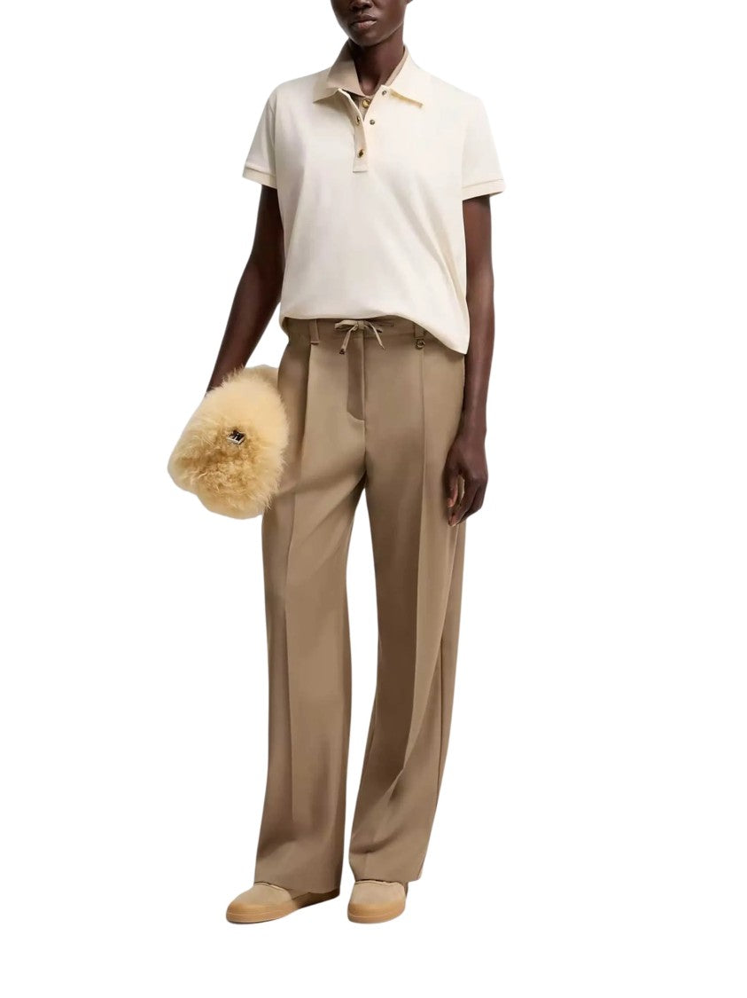 Moncler Ss Cropped Polo Shirt