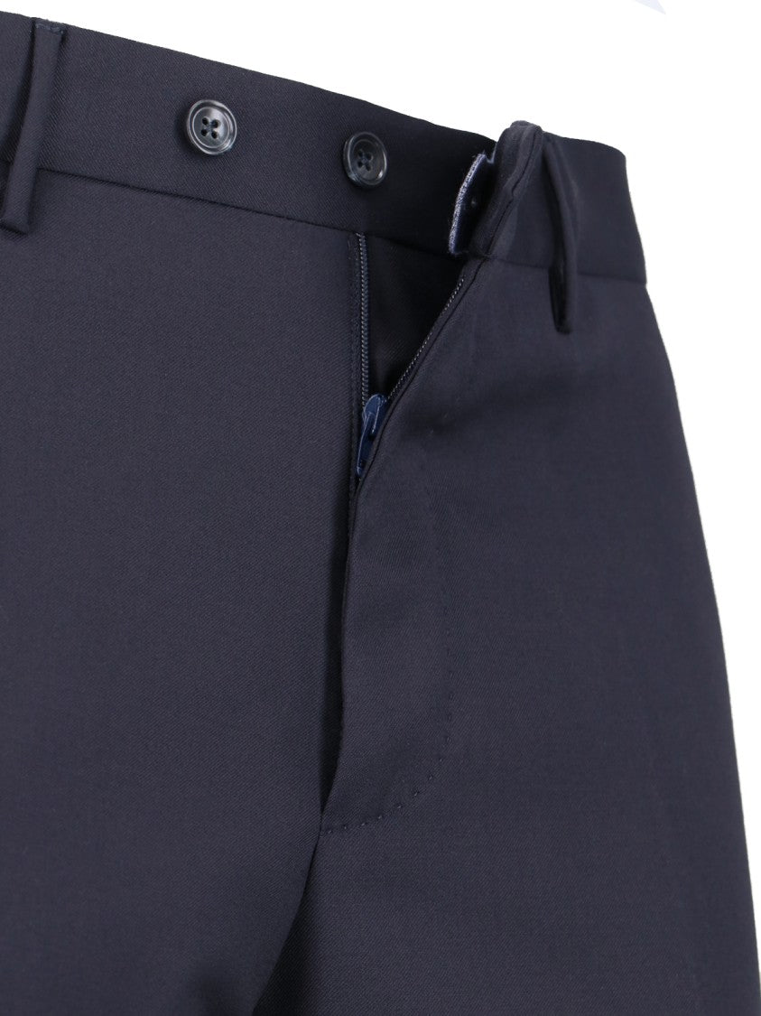 Tagliatore Vesuvio Single-Breasted Suit In Blue Virgin Wool