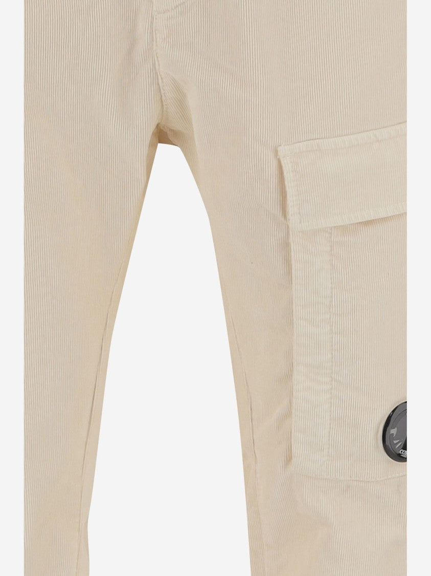 C.P. Company Stretch Cotton Velveteen Pants With Functional Pockets