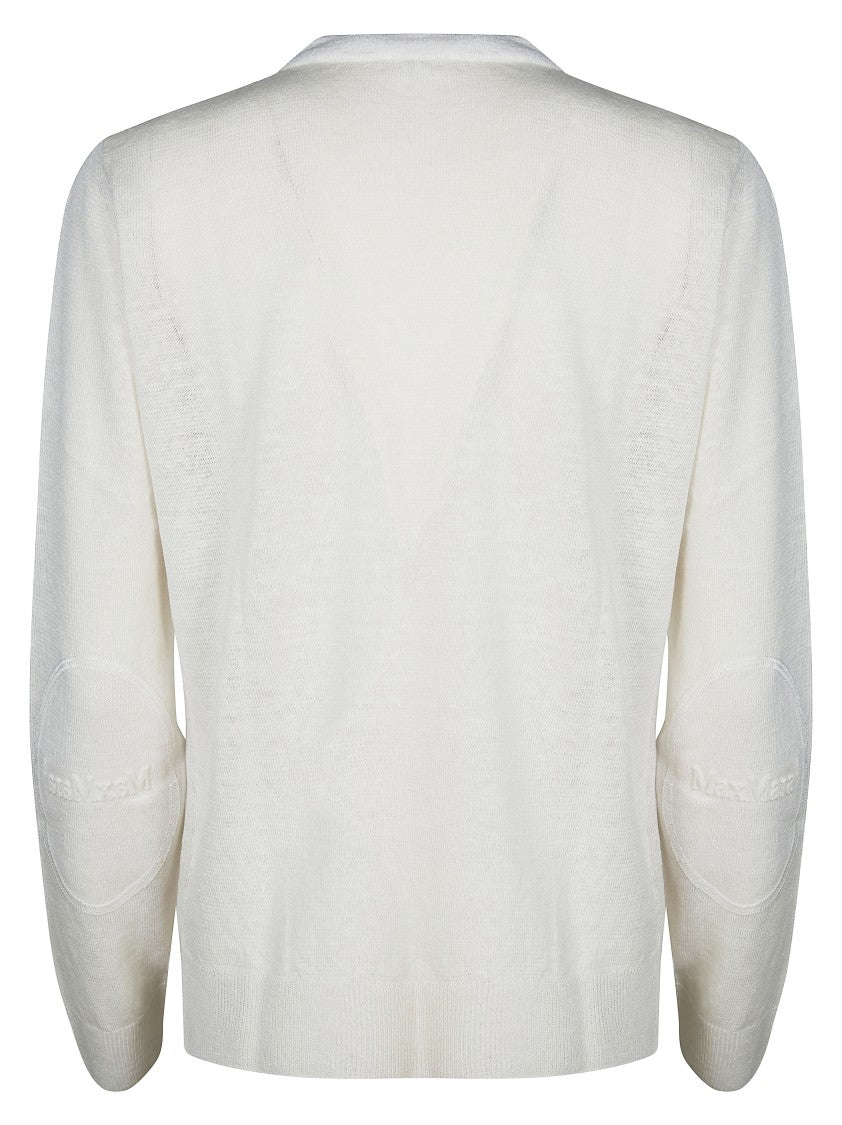 Max Mara Smmfervore Linen Elbow Patch Sweater