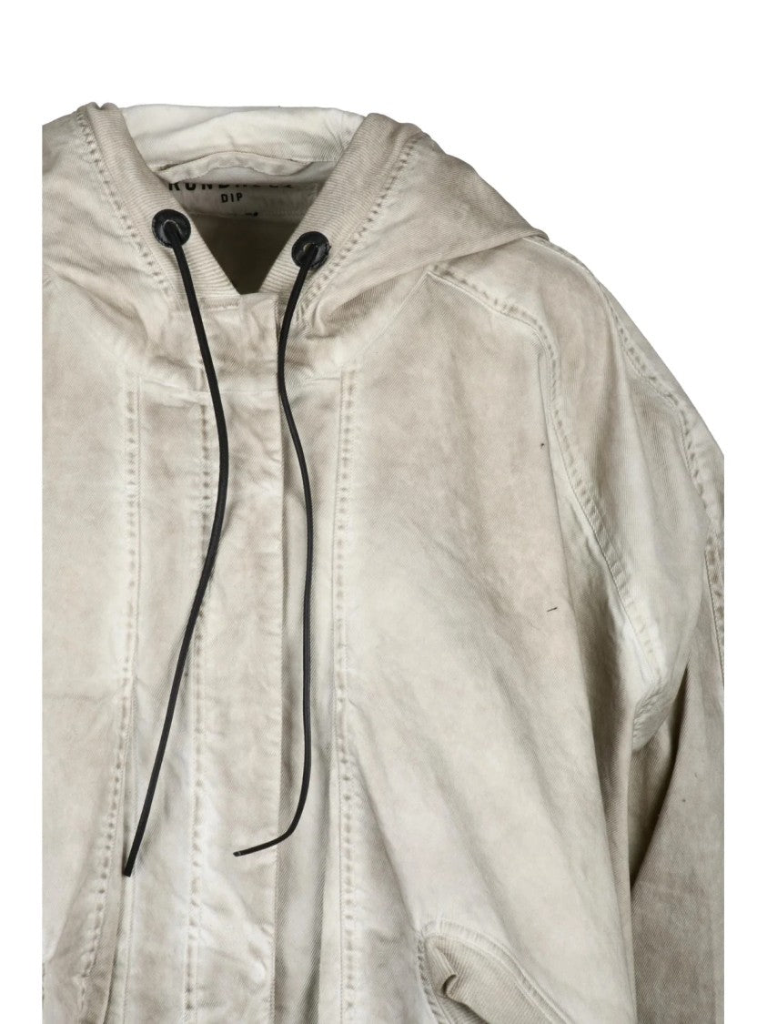 Rundhil Beige Overcoat Cotton Coat