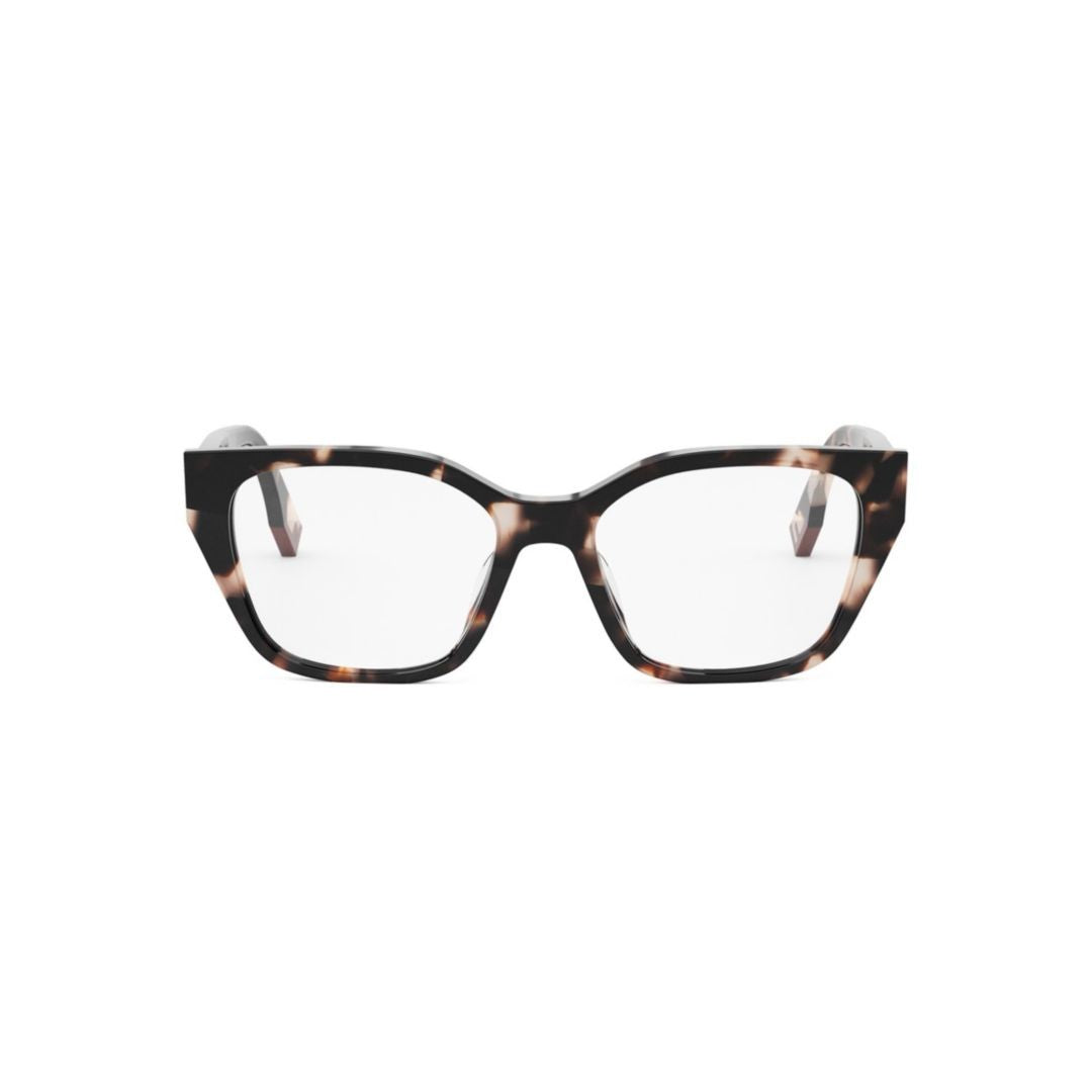 Fendi Fe50001i Oversized Tortoiseshell Square Eyeglasses