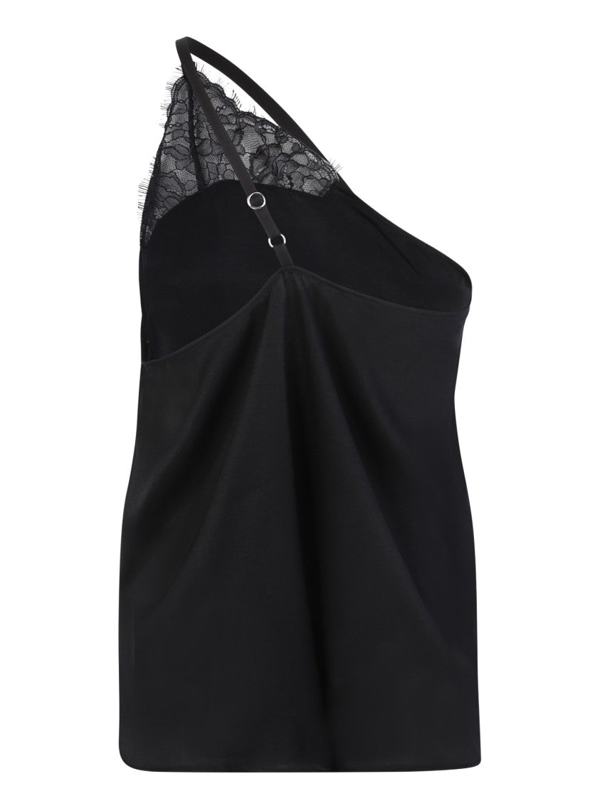 J. W. Anderson Black One-Shoulder Lace Blouse