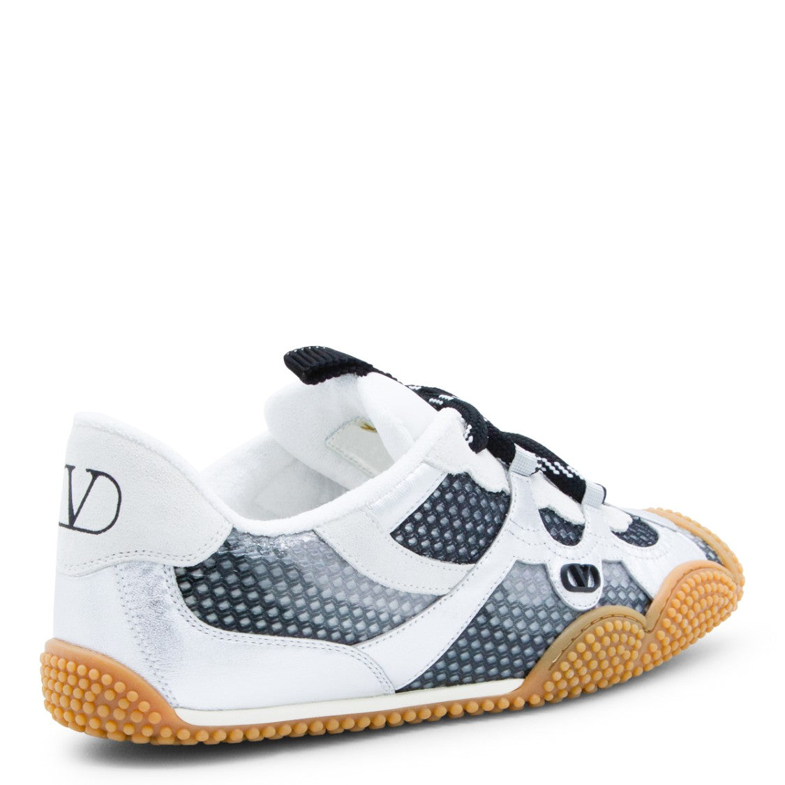 Valentino Garavani Sporty Design Sneakers With Black Mesh Accents