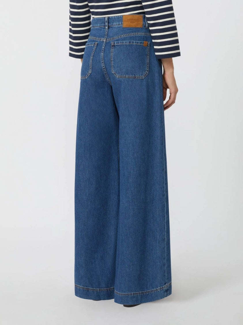 Max Mara Wide-Leg Pants With Classic Five-Pocket Design