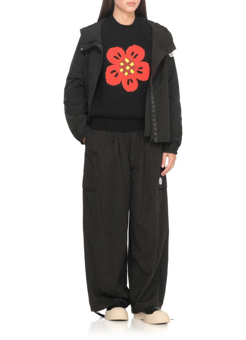 Kenzo Boke Flower Logo Sweater With Elastic Ribbed Trims