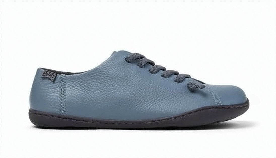 Camper Minimalist Blue Leather Sneakers With Tpu Sole