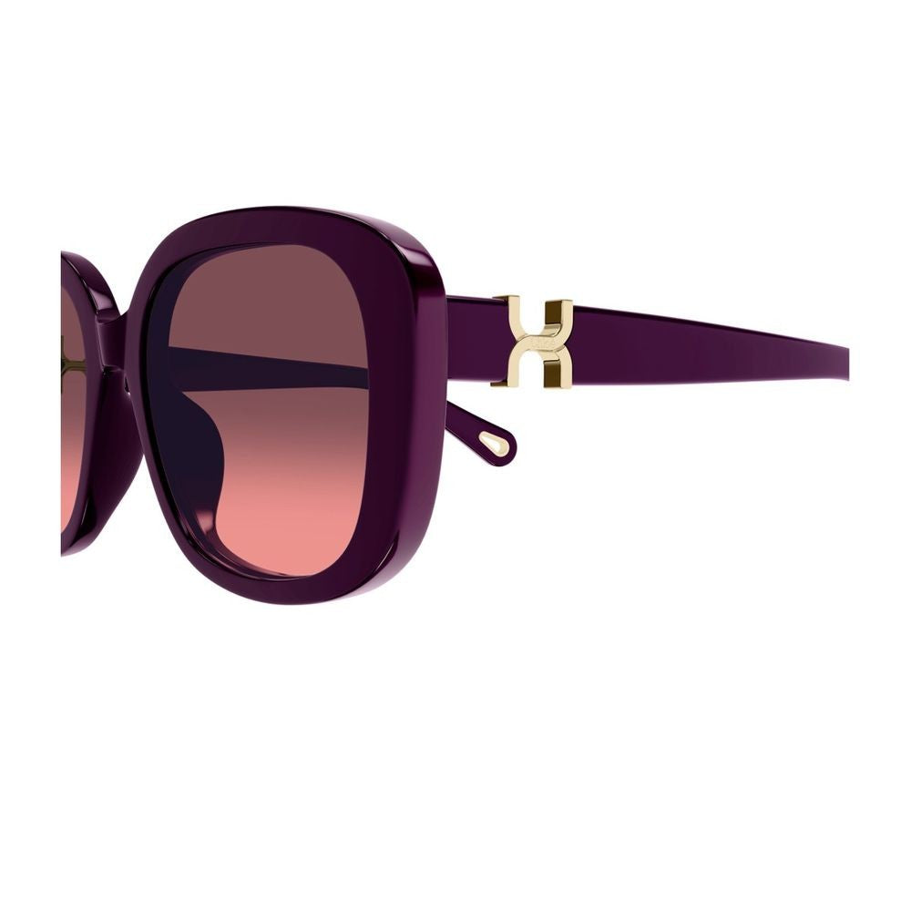Chloé Ch0303sk Marcie-Linea Chloé Glossy Burgundy Rectangular Sunglasses