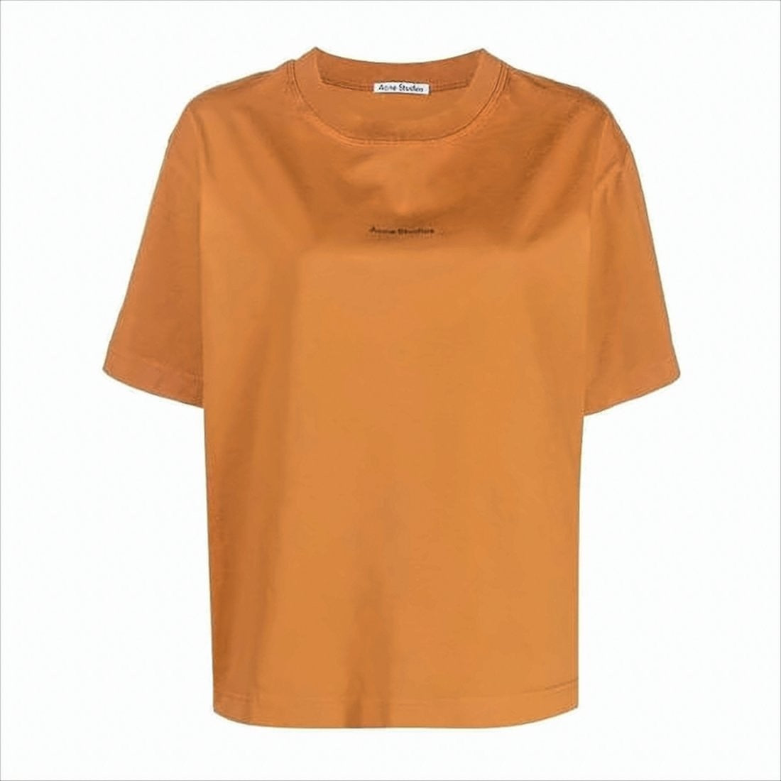 Acne Studios Relaxed Fit Orange Cotton T-Shirt With Subtle Logo