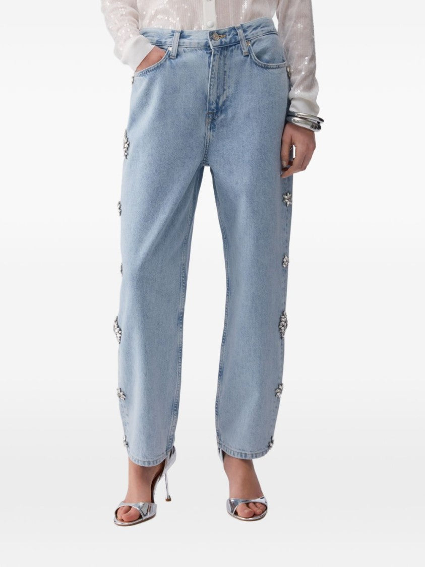 Liu Jo Light Blue Bejewelled Jeans